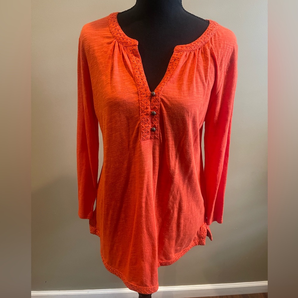 Lucky Brand Top - Orange - NWT - Size L - Long Sleeve